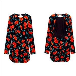 Zara backless flower dress SM